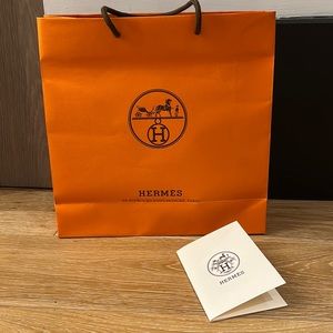 Hermes small shopping bag and receipt holder